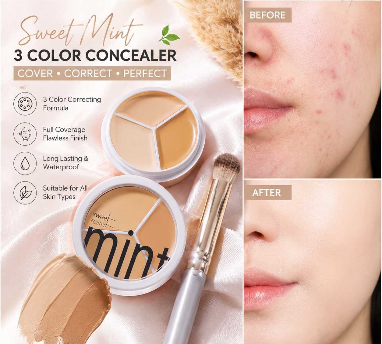 Sweet Mint 3 Color Concealer
