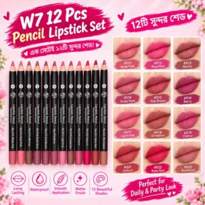 W7  12 Pcs Pencil Lipstick Set