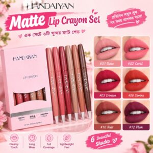 HANDAIYAN 6PCS Lipstick Set