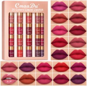 CmaaDu 20 Color Liquid Lipstick Set